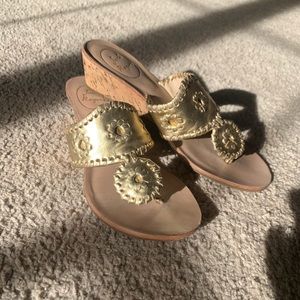 ✨Gold Jack Rogers Wedge Sandals ✨